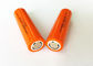 Flache Spitzen-Batterie der Orangen-18650, Ionenbatterie LED-Licht-3,7 V 2000mah Li fournisseur